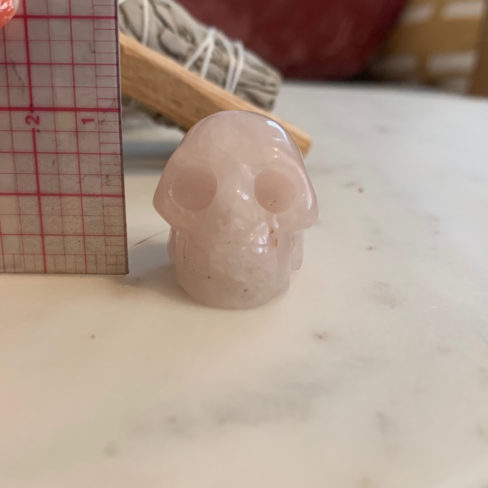 Rose Quartz Crystal Skull